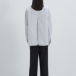 JUUN.J (Унисекс) Рубашка [CORE] Back Slit Zip Semi-Overfit Shirt – White