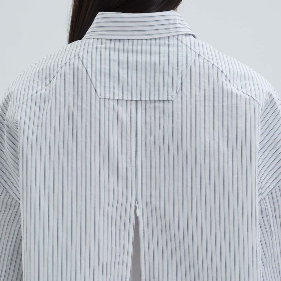 JUUN.J (Унисекс) Рубашка [CORE] Back Slit Zip Semi-Overfit Shirt – White