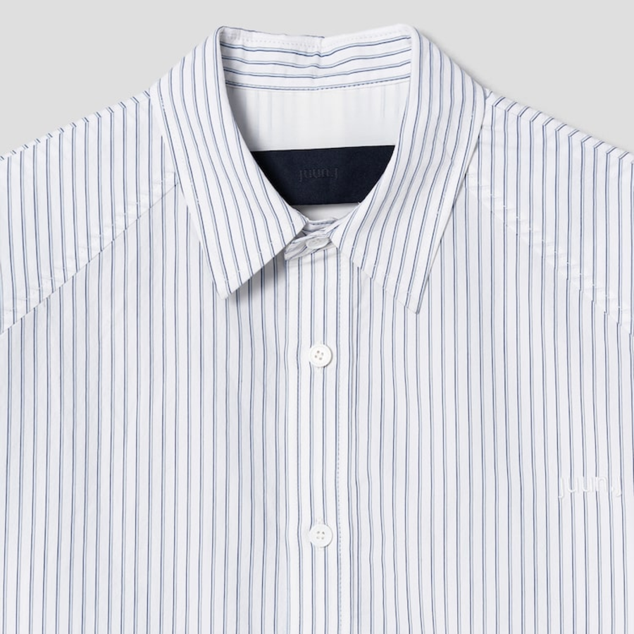 JUUN.J (Унисекс) Рубашка [CORE] Back Slit Zip Semi-Overfit Shirt – White