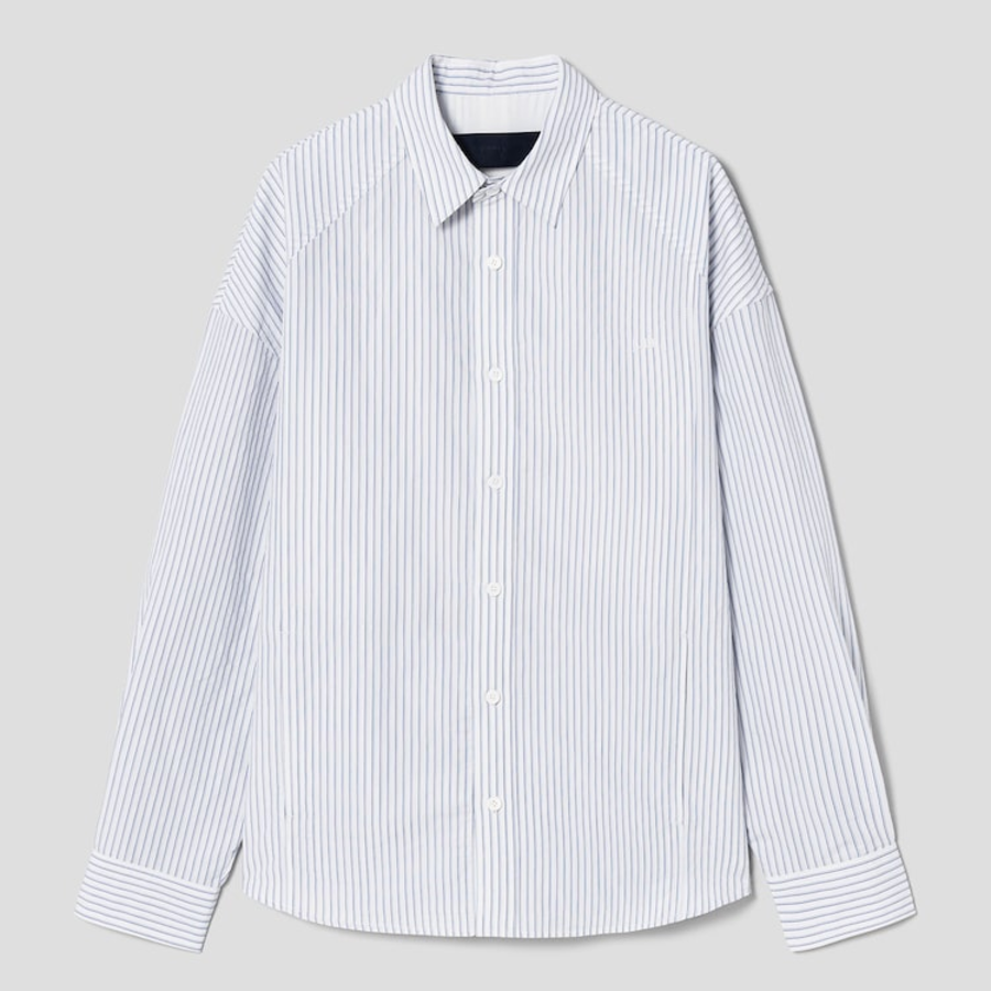 JUUN.J (Унисекс) Рубашка [CORE] Back Slit Zip Semi-Overfit Shirt – White