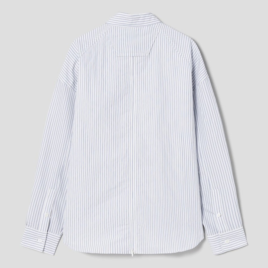 JUUN.J (Унисекс) Рубашка [CORE] Back Slit Zip Semi-Overfit Shirt – White