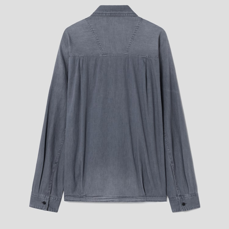 JUUN.J (Унисекс) Рубашка Light Denim Coach Shirt – Grey