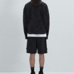 JUUN.J (Унисекс) Рубашка-куртка Painting Stripe Diagonal Zip-Up Shirt Jumper – Black