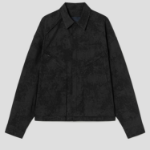 JUUN.J (Унисекс) Рубашка-куртка Painting Stripe Diagonal Zip-Up Shirt Jumper – Black