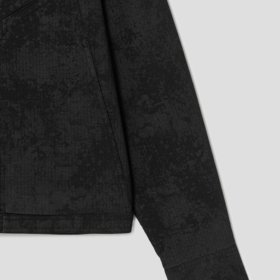 JUUN.J (Унисекс) Рубашка-куртка Painting Stripe Diagonal Zip-Up Shirt Jumper – Black