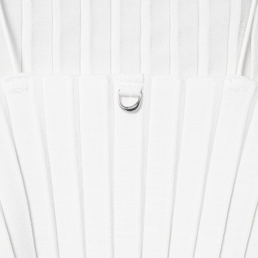 JACQUEMUS Le Haut Maille Plissé - White