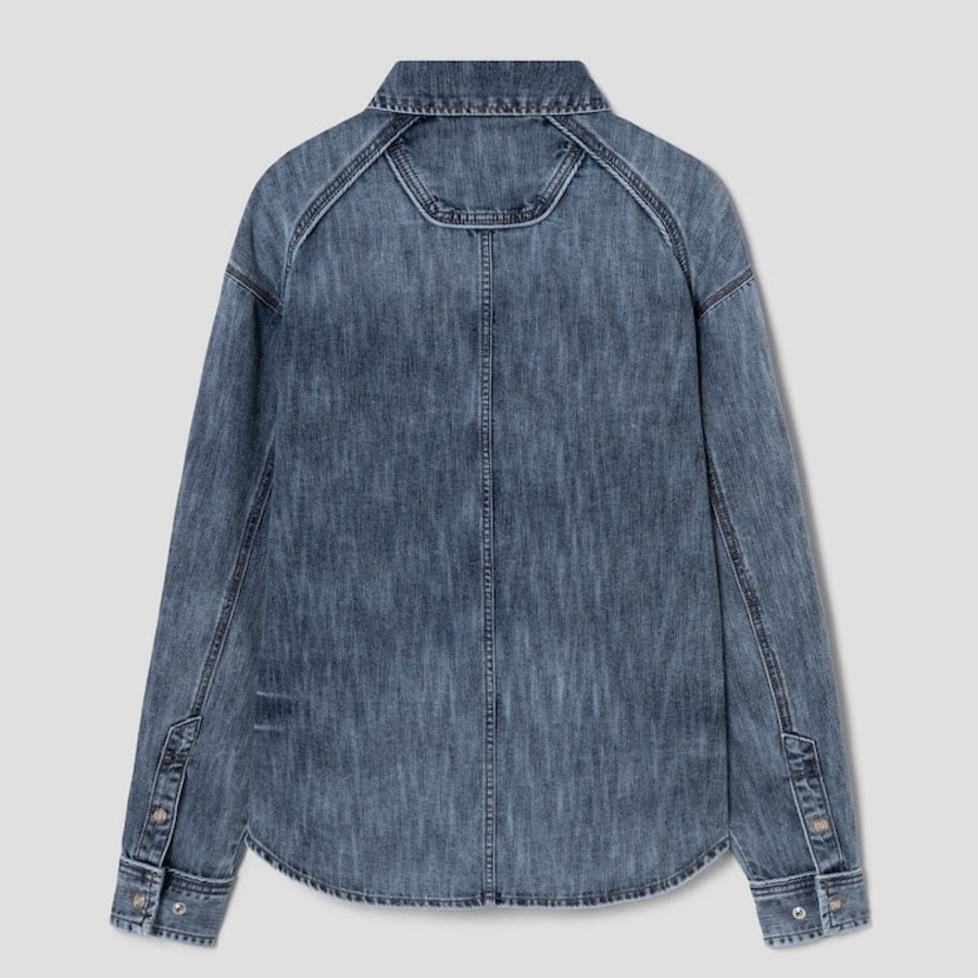 JUUN.J (Унисекс) Джинсовая рубашка Denim Two-Pocket Shirt – Blue