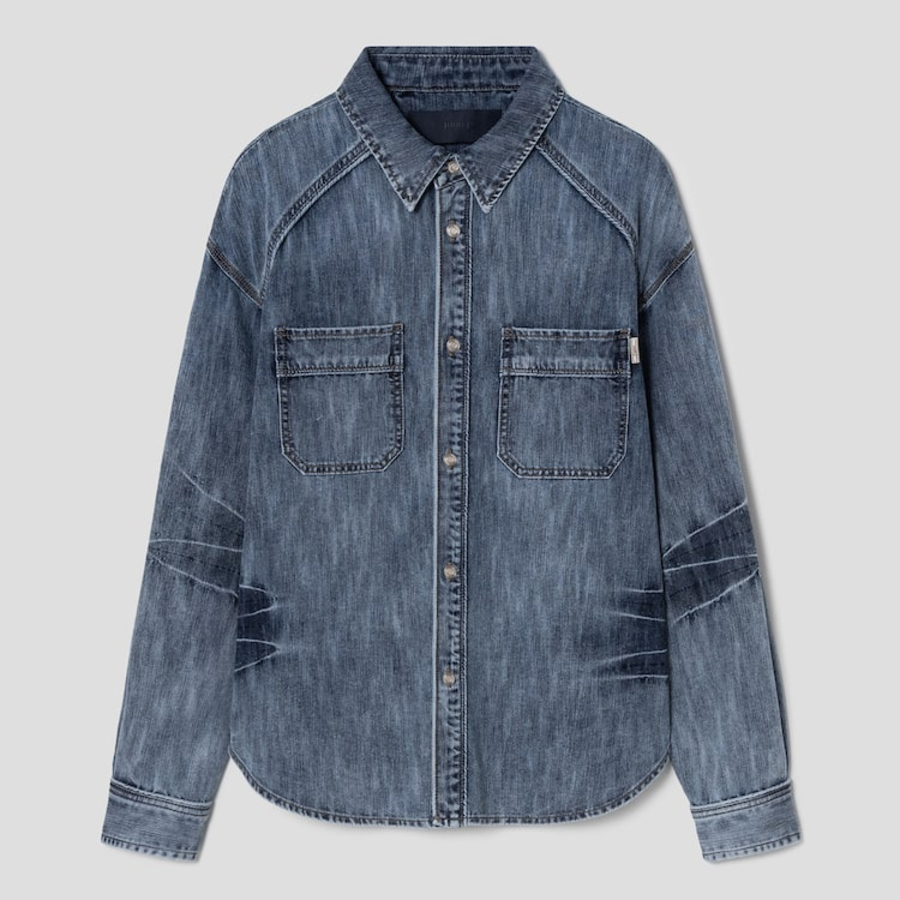 JUUN.J (Унисекс) Джинсовая рубашка Denim Two-Pocket Shirt – Blue