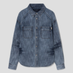JUUN.J (Унисекс) Джинсовая рубашка Denim Two-Pocket Shirt – Blue