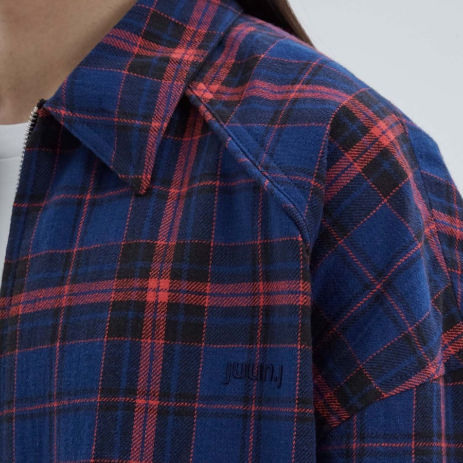 JUUN.J (Унисекс) Рубашка Red Check Reversible Semi-Oversized Shirt – Blue/Red
