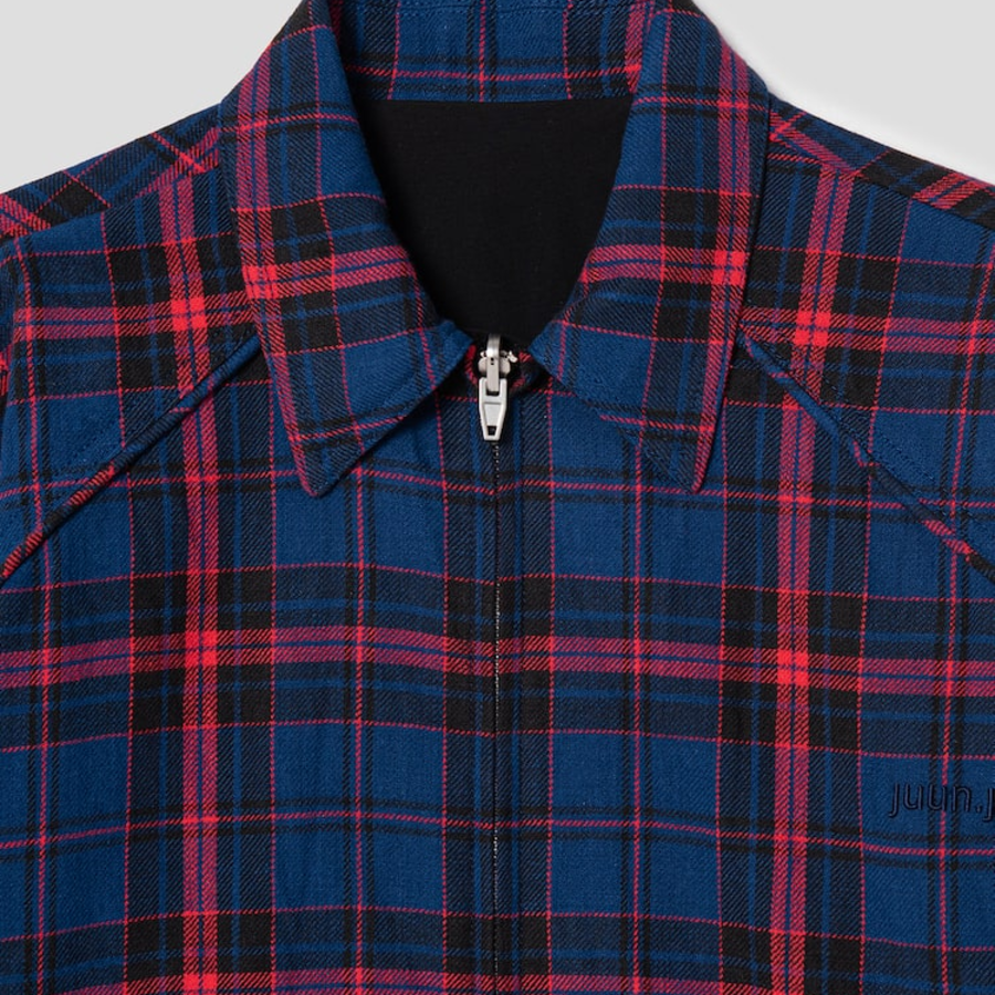 JUUN.J (Унисекс) Рубашка Red Check Reversible Semi-Oversized Shirt – Blue/Red