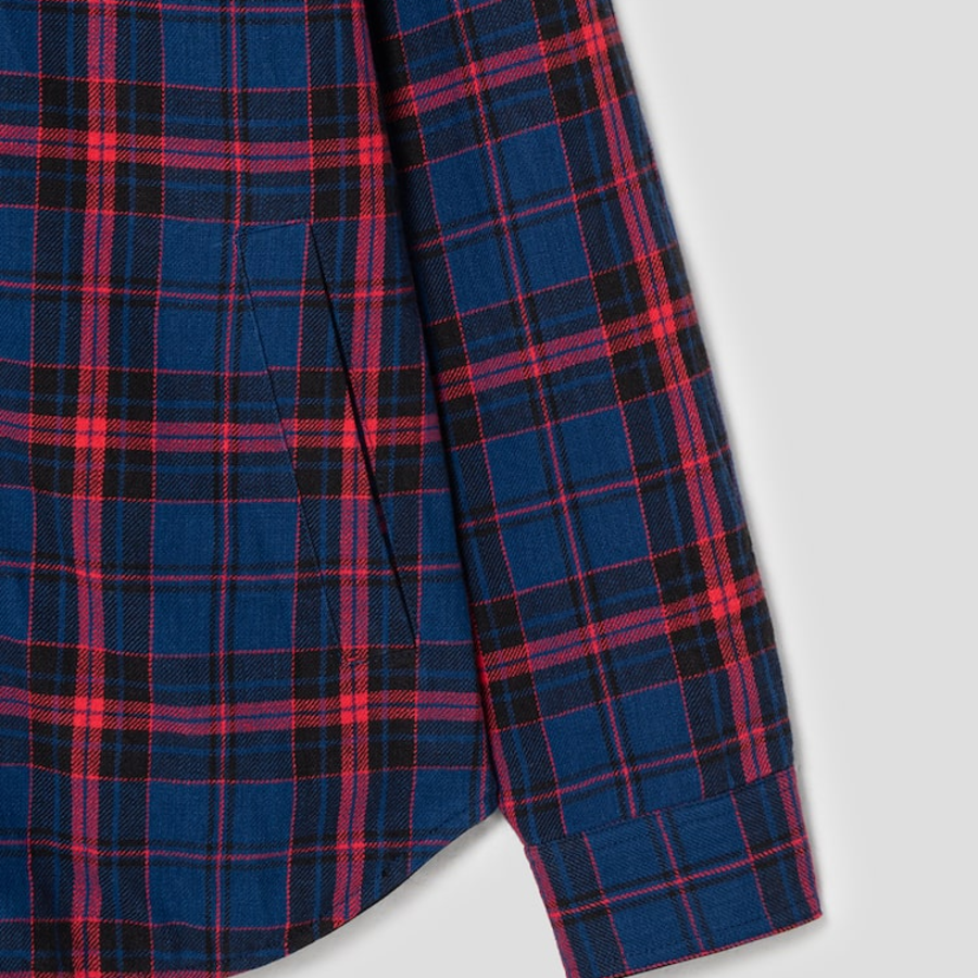 JUUN.J (Унисекс) Рубашка Red Check Reversible Semi-Oversized Shirt – Blue/Red