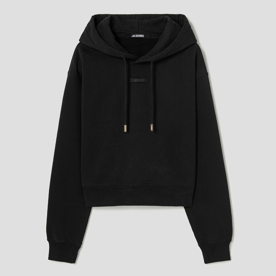 JACQUEMUS Le Hoodie Gros Grain - Black