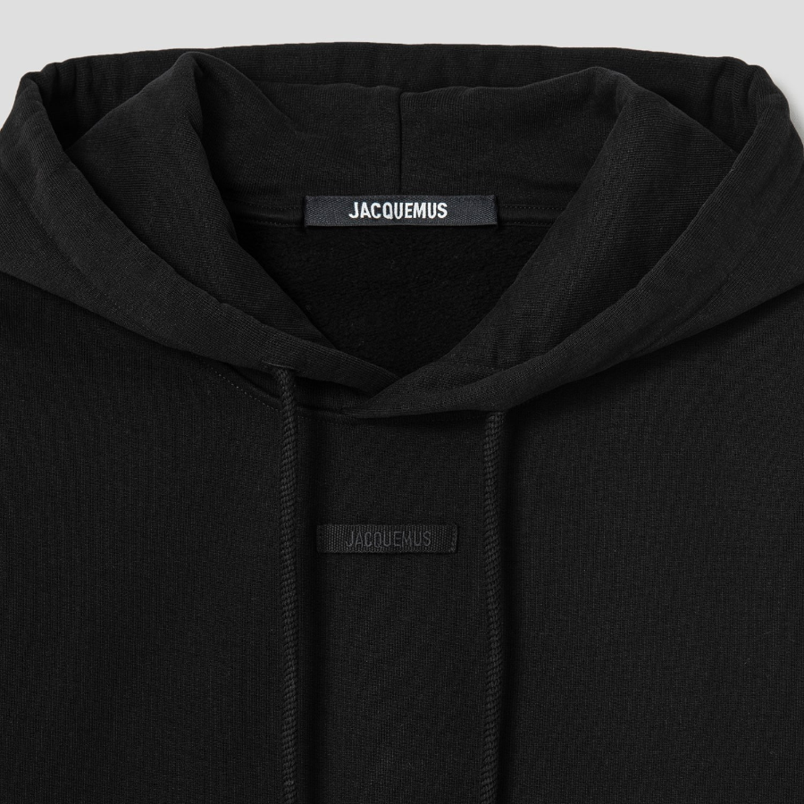 JACQUEMUS Le Hoodie Gros Grain - Black