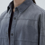 JUUN.J (Унисекс) Рубашка Horizontal Cut Dyed Loose-Fit Shirt – Grey