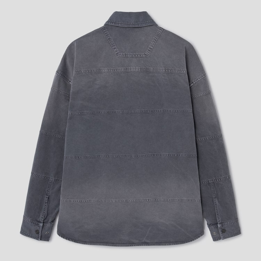 JUUN.J (Унисекс) Рубашка Horizontal Cut Dyed Loose-Fit Shirt – Grey