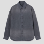 JUUN.J (Унисекс) Рубашка Horizontal Cut Dyed Loose-Fit Shirt – Grey