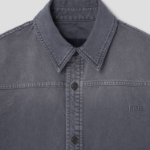 JUUN.J (Унисекс) Рубашка Horizontal Cut Dyed Loose-Fit Shirt – Grey