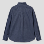 JUUN.J (Унисекс) Рубашка Navy Coated Loose-Fit Shirt – Navy