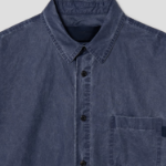 JUUN.J (Унисекс) Рубашка Navy Coated Loose-Fit Shirt – Navy