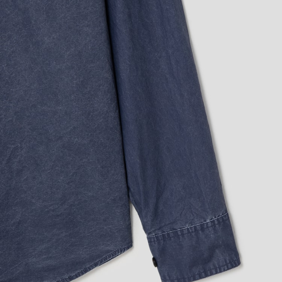 JUUN.J (Унисекс) Рубашка Navy Coated Loose-Fit Shirt – Navy