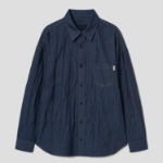 JUUN.J (Унисекс) Рубашка Wrinkled Denim Loose-Fit Shirt – Navy