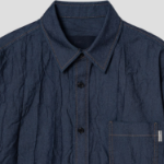 JUUN.J (Унисекс) Рубашка Wrinkled Denim Loose-Fit Shirt – Navy