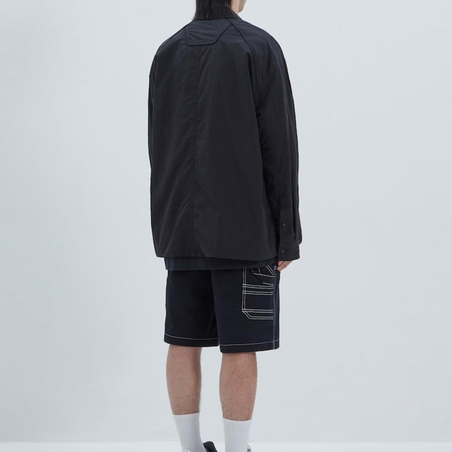 JUUN.J (Унисекс) Рубашка Double Layered Parachute Loose-Fit Shirt – Black