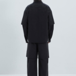 JUUN.J (Унисекс) Рубашка Work Pocket Dual Layer Sleeve Shirt – Black