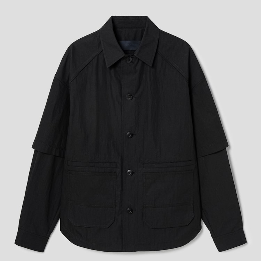 JUUN.J (Унисекс) Рубашка Work Pocket Dual Layer Sleeve Shirt – Black