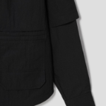 JUUN.J (Унисекс) Рубашка Work Pocket Dual Layer Sleeve Shirt – Black