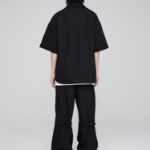 JUUN.J (Унисекс) Рубашка Work Pocket Dual Layer Sleeve Shirt – Black