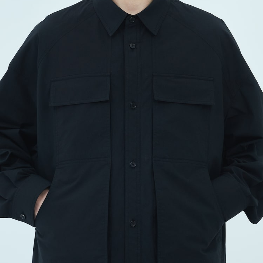 JUUN.J (Унисекс) Рубашка Light Cotton Work Pocket Shirt – Black