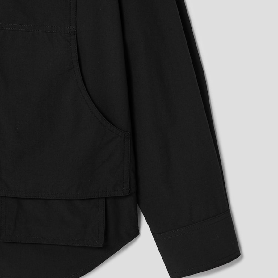 JUUN.J (Унисекс) Рубашка Light Cotton Work Pocket Shirt – Black