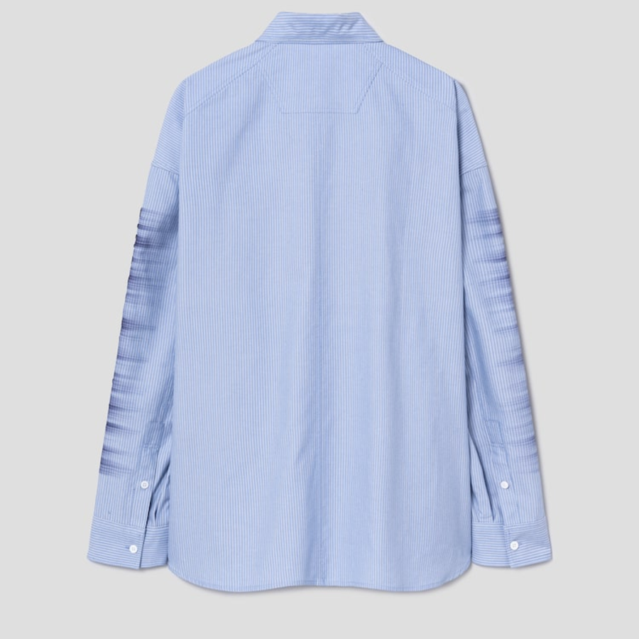 JUUN.J (Унисекс) Рубашка ARCHIVE Lettering Semi-Oversized Shirt – Blue