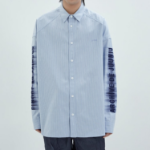 JUUN.J (Унисекс) Рубашка ARCHIVE Lettering Semi-Oversized Shirt – Blue