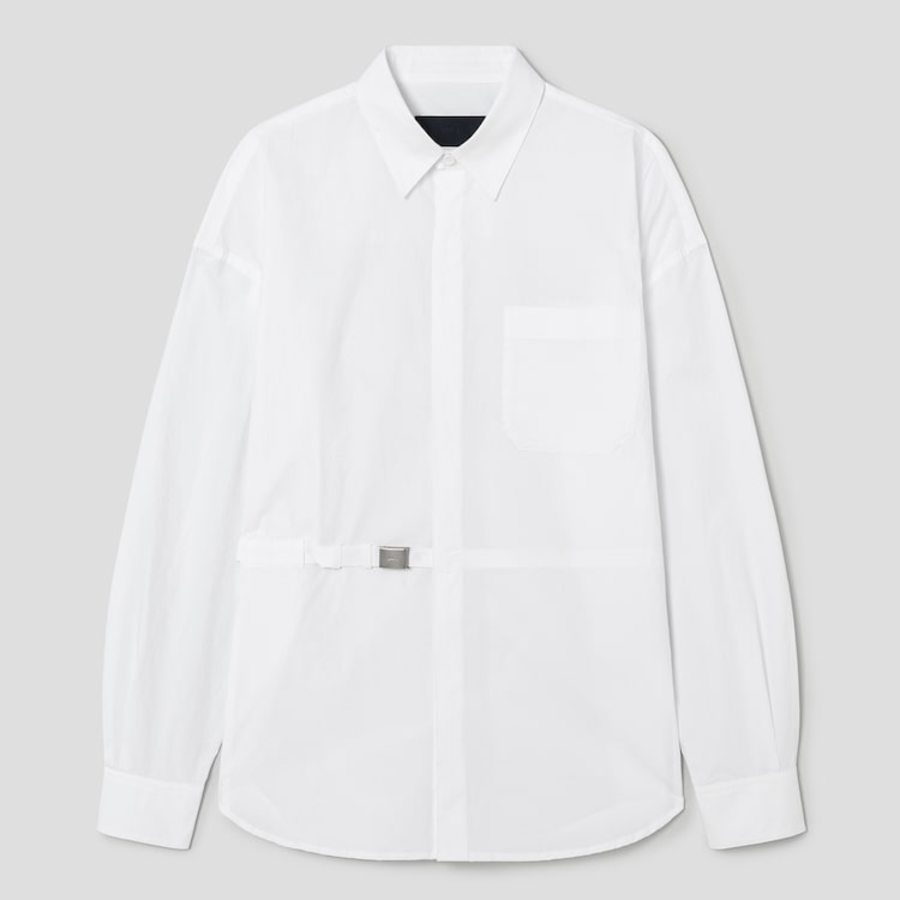 JUUN.J (Унисекс) Рубашка Belted Detail Loose Fit Shirt – White