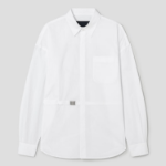 JUUN.J (Унисекс) Рубашка Belted Detail Loose Fit Shirt – White