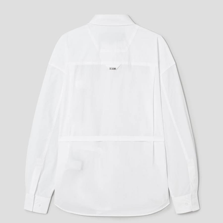 JUUN.J (Унисекс) Рубашка Belted Detail Loose Fit Shirt – White