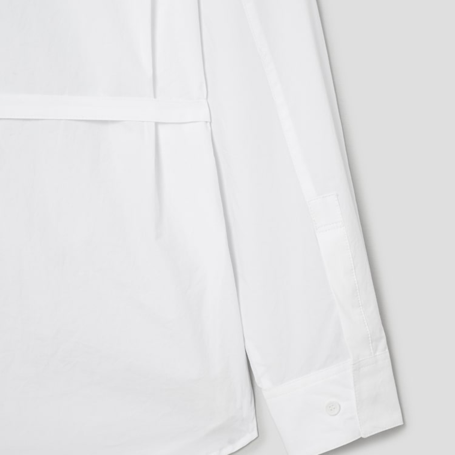 JUUN.J (Унисекс) Рубашка Belted Detail Loose Fit Shirt – White