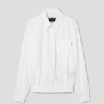 JUUN.J (Унисекс) Рубашка Crispy Cotton Rib Band Oversized Shirt – White