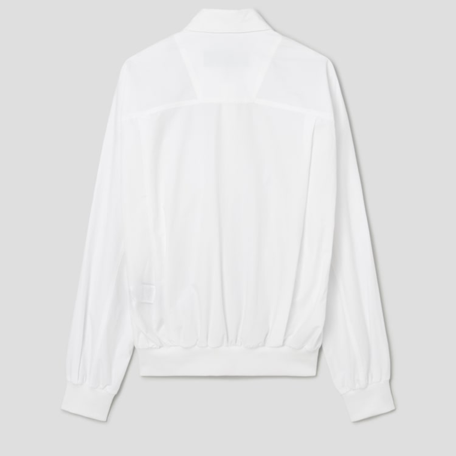 JUUN.J (Унисекс) Рубашка Crispy Cotton Rib Band Oversized Shirt – White