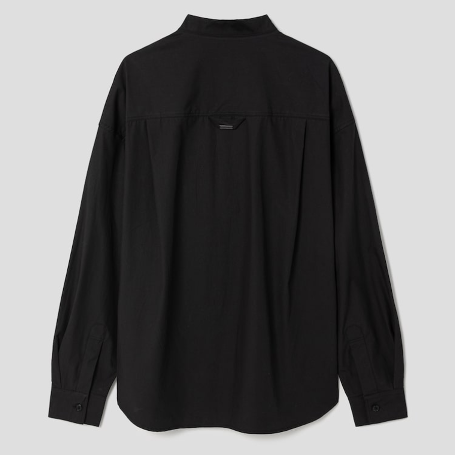 JUUN.J (Унисекс) Рубашка Crispy Cotton Tunic Loose Fit Shirt – Black