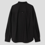 JUUN.J (Унисекс) Рубашка Crispy Cotton Tunic Loose Fit Shirt – Black