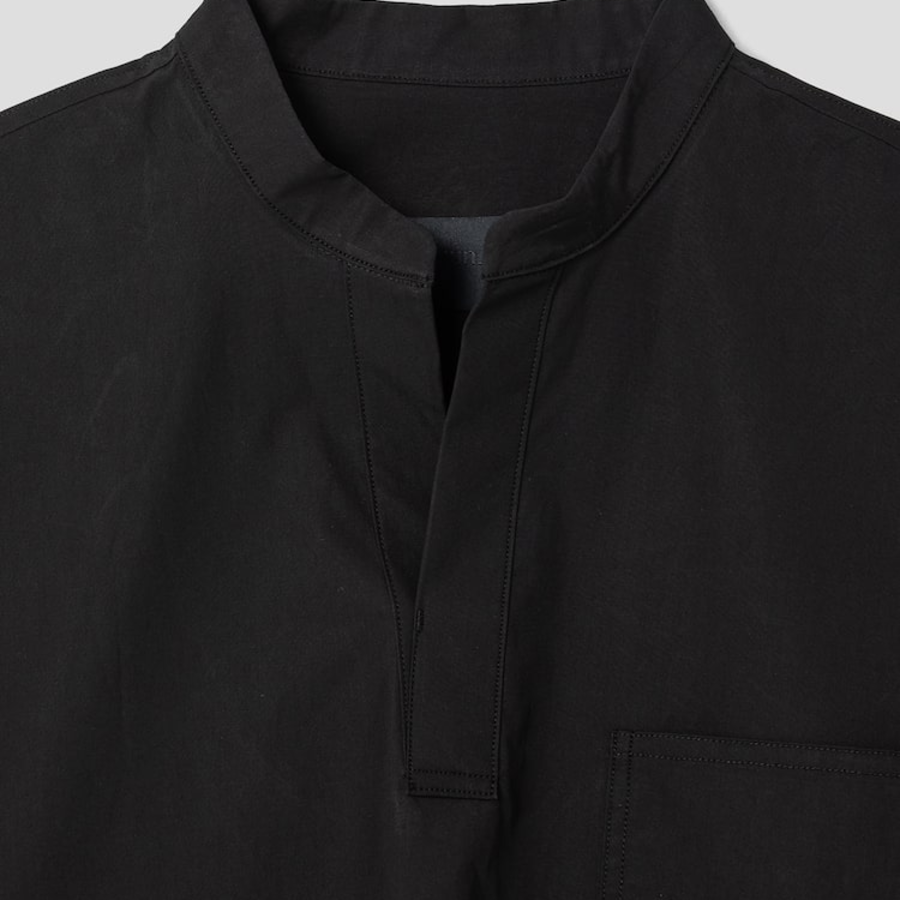 JUUN.J (Унисекс) Рубашка Crispy Cotton Tunic Loose Fit Shirt – Black