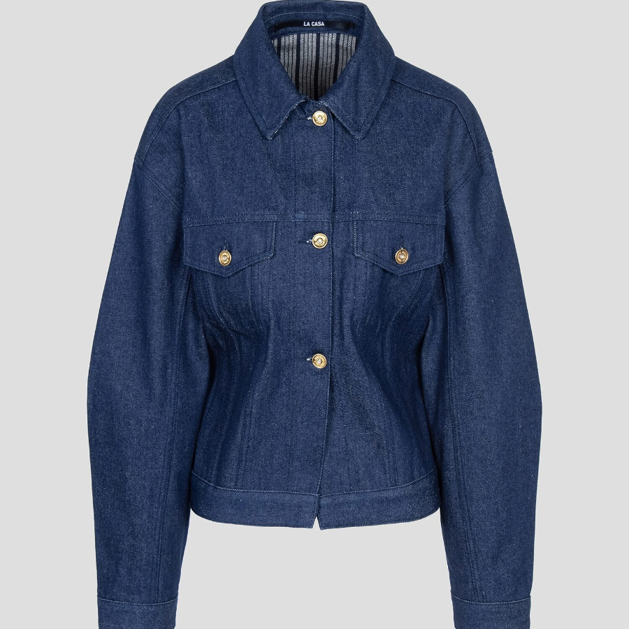 JACQUEMUS La Veste De-Nimes - Navy/Navy Stripe