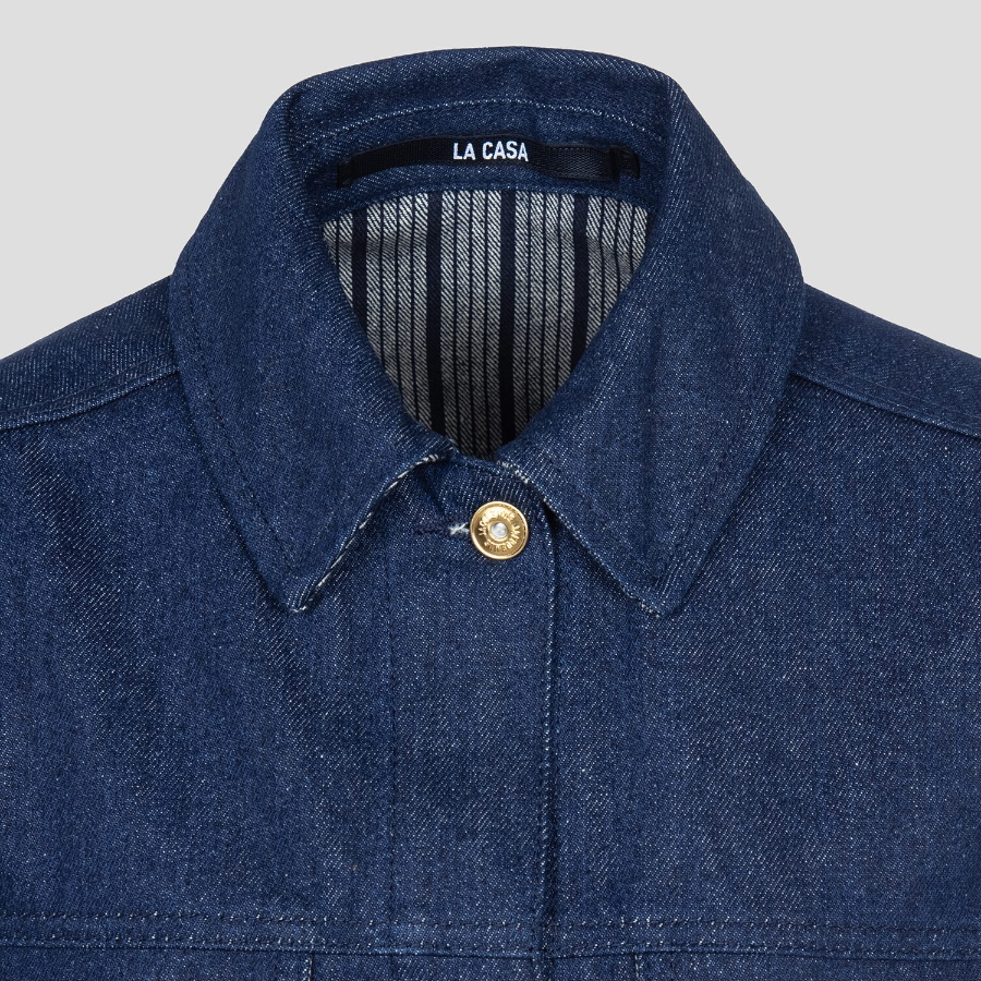 JACQUEMUS La Veste De-Nimes - Navy/Navy Stripe