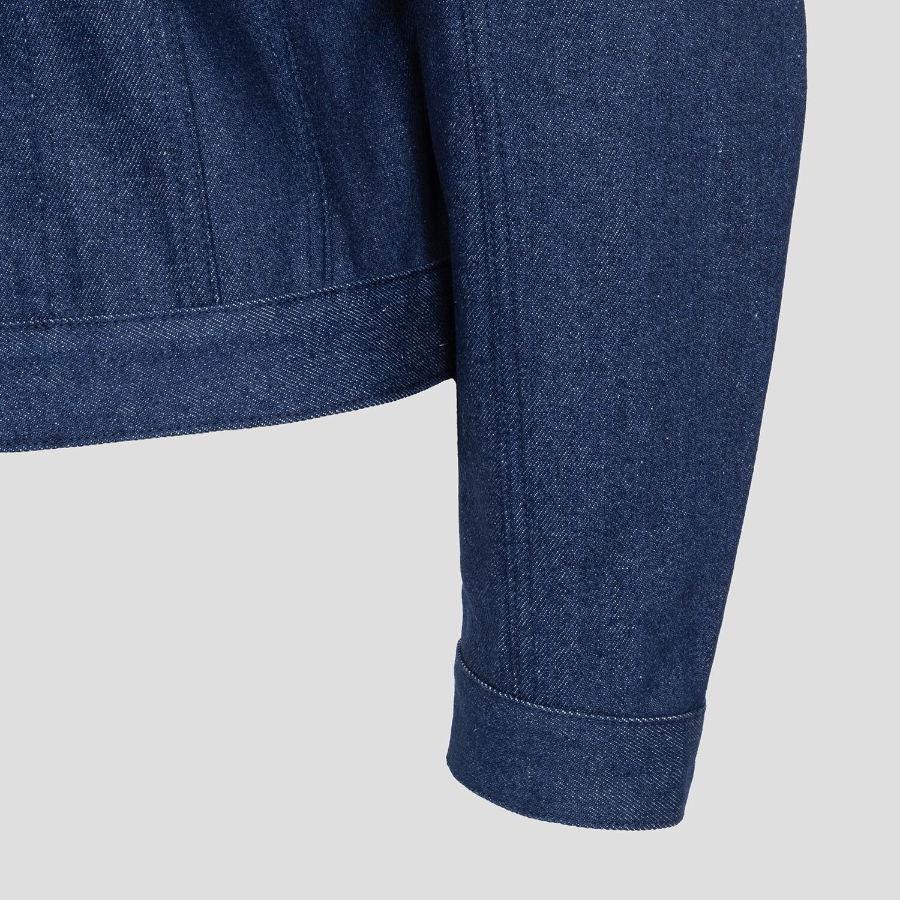 JACQUEMUS La Veste De-Nimes - Navy/Navy Stripe