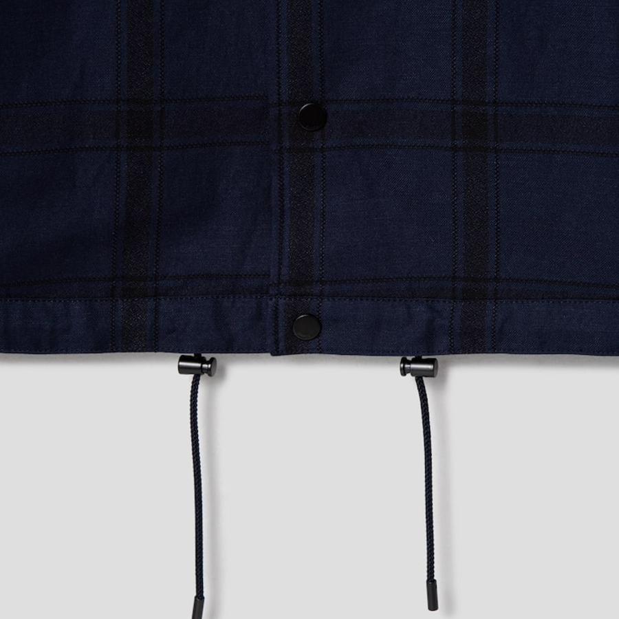 JUUN.J (Унисекс) Куртка Structured Check Semi-Overfit Coach Blouson – Navy