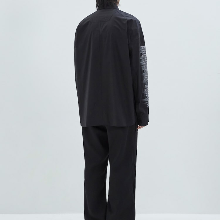 JUUN.J (Унисекс) ARCHIVE Lettering Semi-Overfit Shirt – Black
